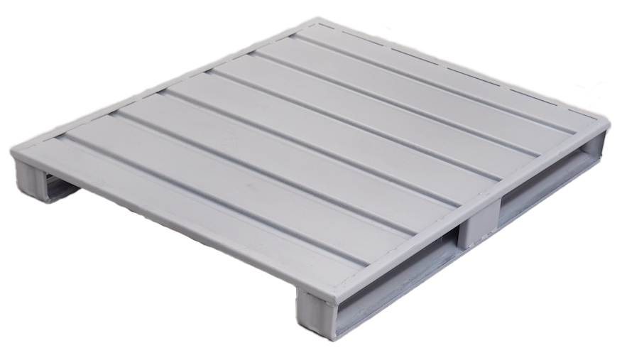 Stahlflachpaletten 1200x800mm, 2 Kufen ; Tragkraft 1000 kg - Details ansehen